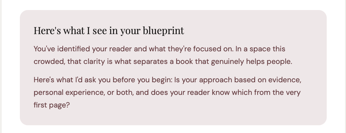 The Write One coaching note screen